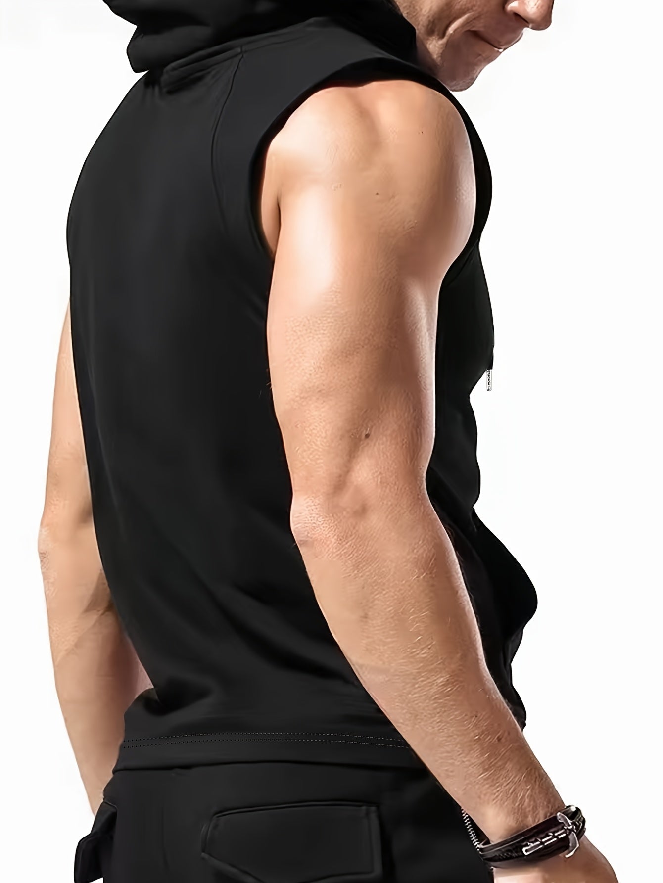 Printed Hooded Lightweight Vest – Urban Sleeveless Streetwear