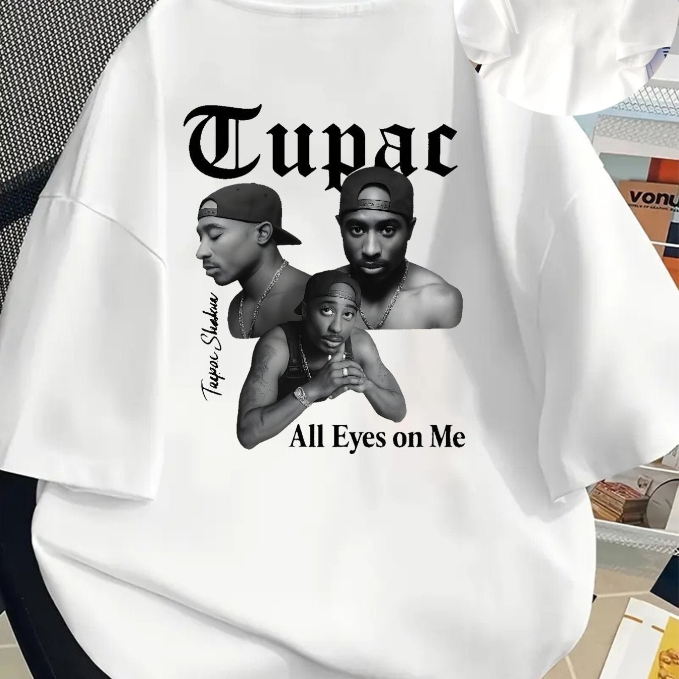 Women’s Tupac Shakur Oversized Graphic T-Shirt – Vintage “All Eyez On Me” Streetwear Tee