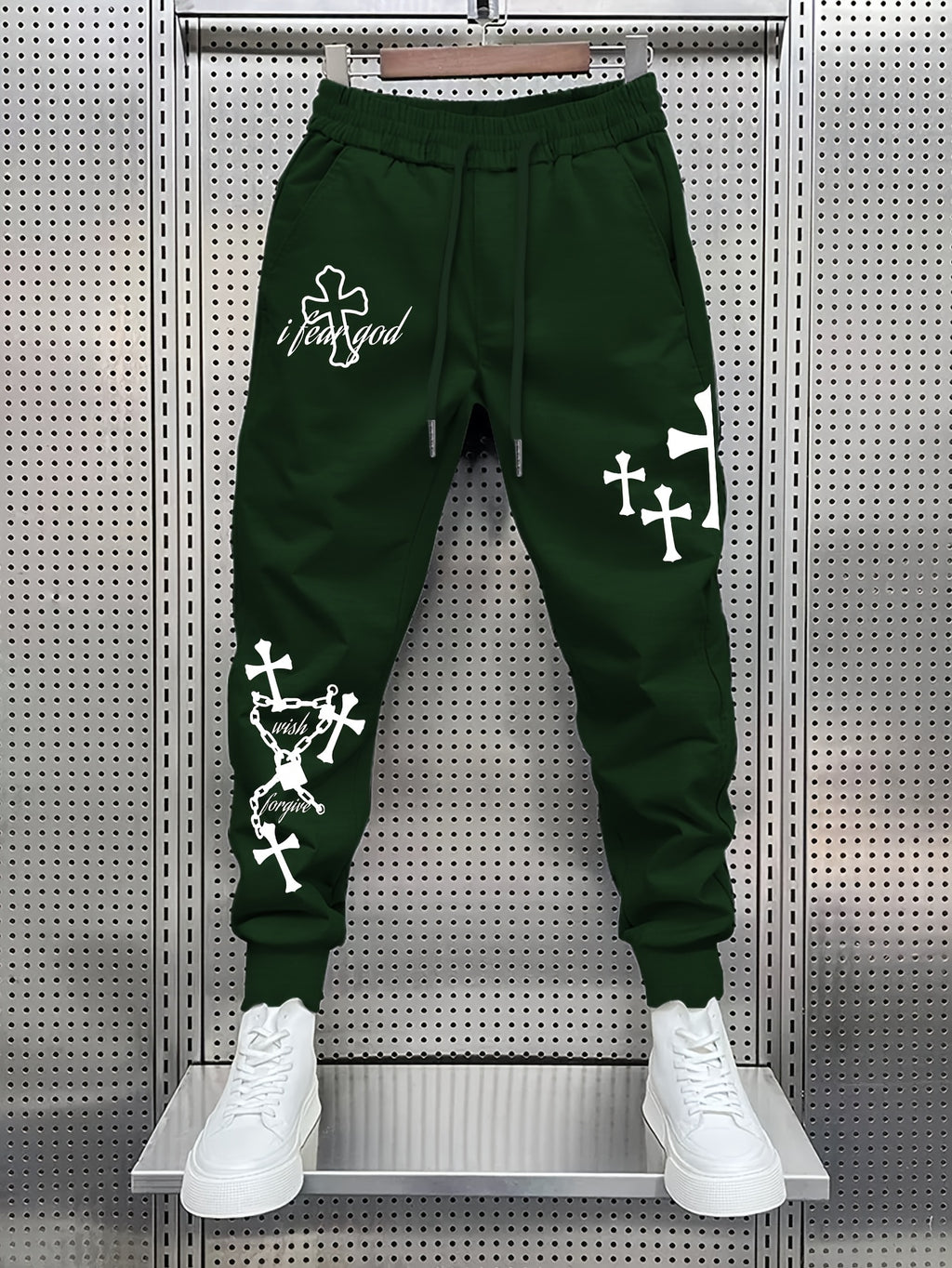 Men’s Trendy Printed Casual Trousers – Regular Fit Everyday Pants