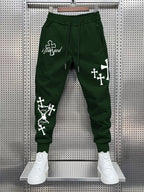 Men’s Trendy Printed Casual Trousers – Regular Fit Everyday Pants