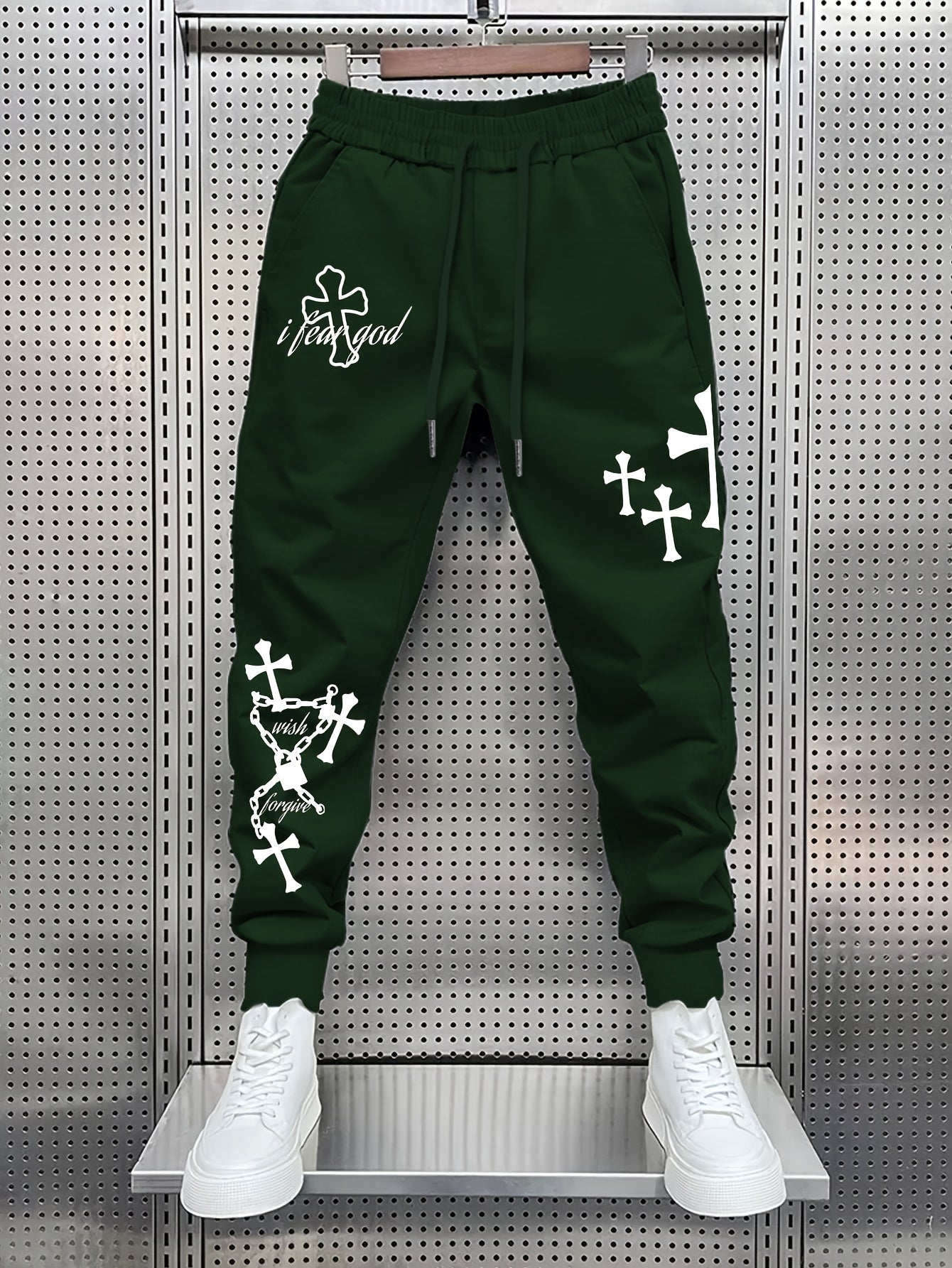 Men’s Trendy Printed Casual Trousers – Regular Fit Everyday Pants