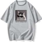 Oversized Logo Graphic Tee – Men’s & Teen Streetwear Short Sleeve Shirt