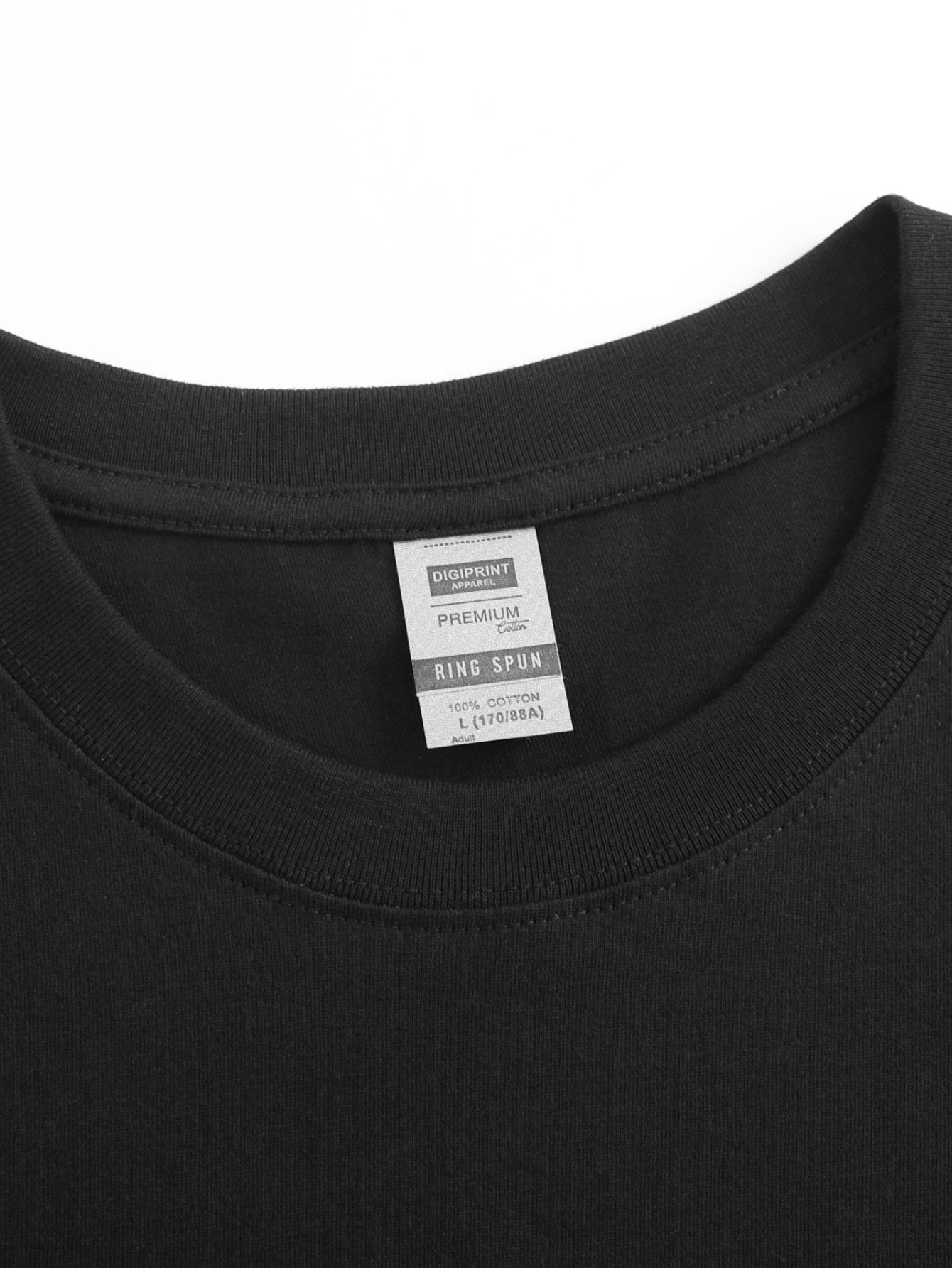 Men’s Oversized 180gsm Heavyweight Tee – Black with Joyful Face & X-Eyes Print