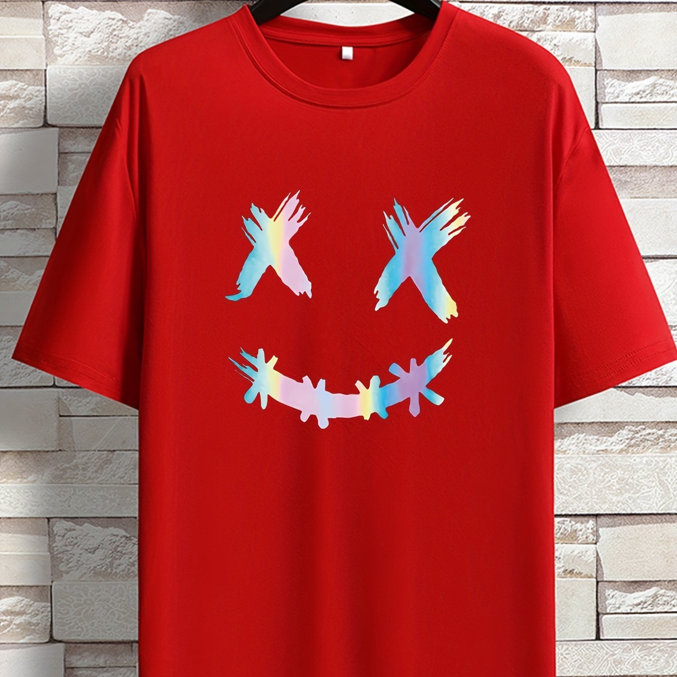 Oversized Pastel Bird Print T-Shirt – Black Casual Tee for Youth & Men (Plus Size)