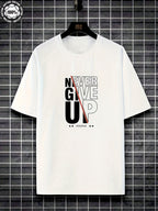 Men’s Oversized “Never Give Up” Heavyweight Tee