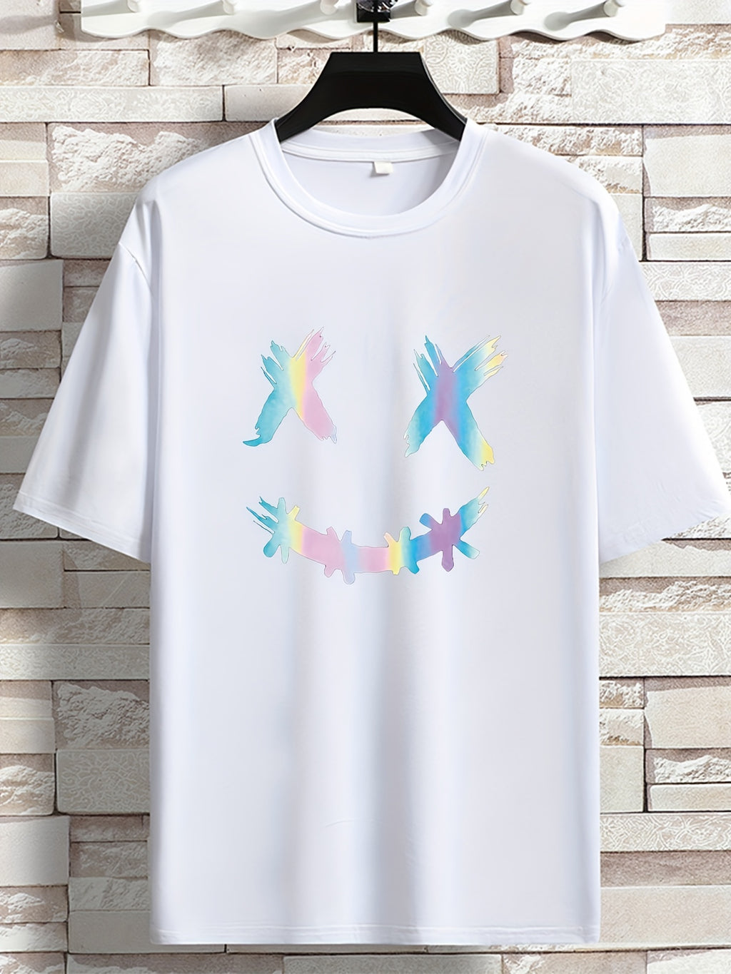 Oversized Pastel Bird Print T-Shirt – Black Casual Tee for Youth & Men (Plus Size)