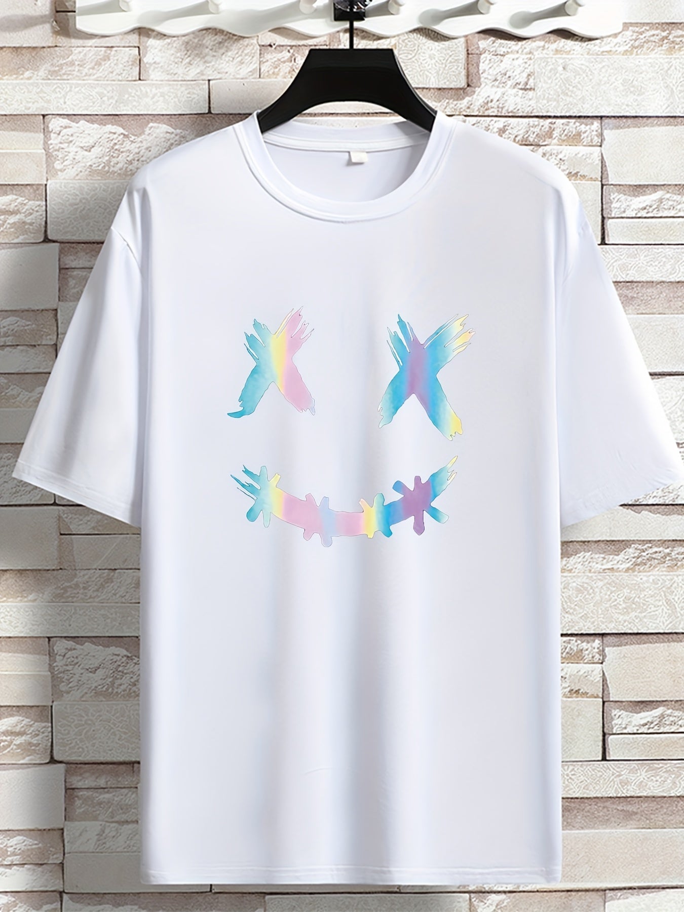 Oversized Pastel Bird Print T-Shirt – Black Casual Tee for Youth & Men (Plus Size)