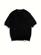 Men’s Drop-Shoulder Streetwear Tee – Bold Letter Graphic Print