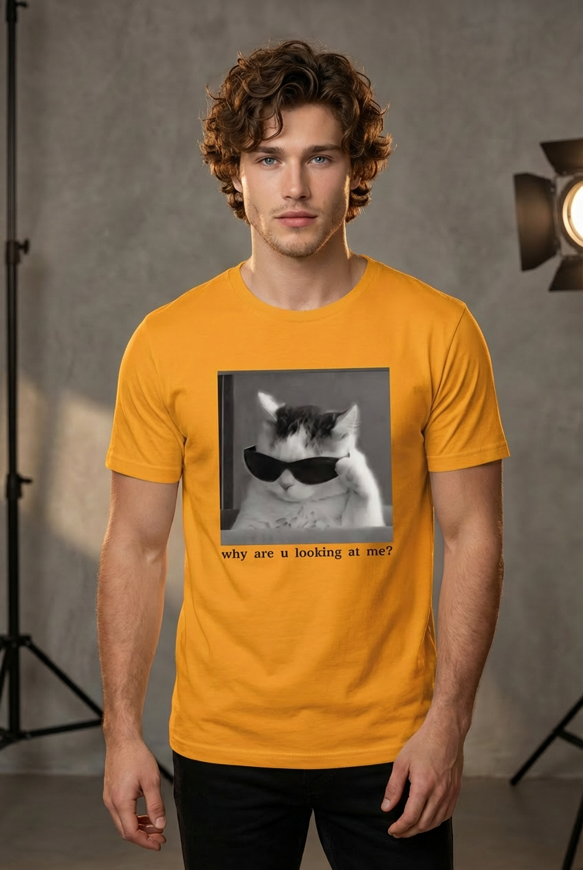 Oversized Logo Graphic Tee – Men’s & Teen Streetwear Short Sleeve Shirt