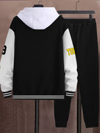 Men’s A-69 Color Block Varsity Jacket & Joggers Set
