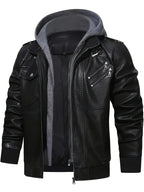 Men’s "BESTSELLER" Black Hooded Jacket – Full-Zip Outdoor Casual Coat