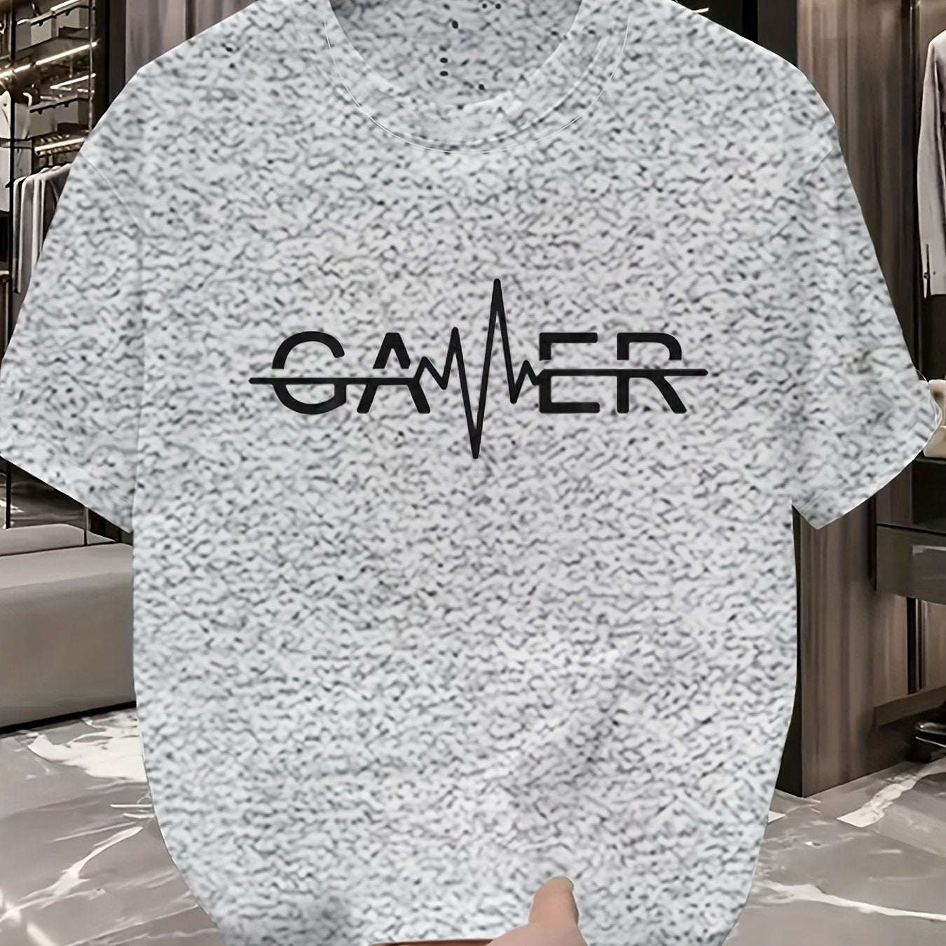 Men’s GAMER Print T-Shirt – Casual Summer Crew Neck Graphic Tee