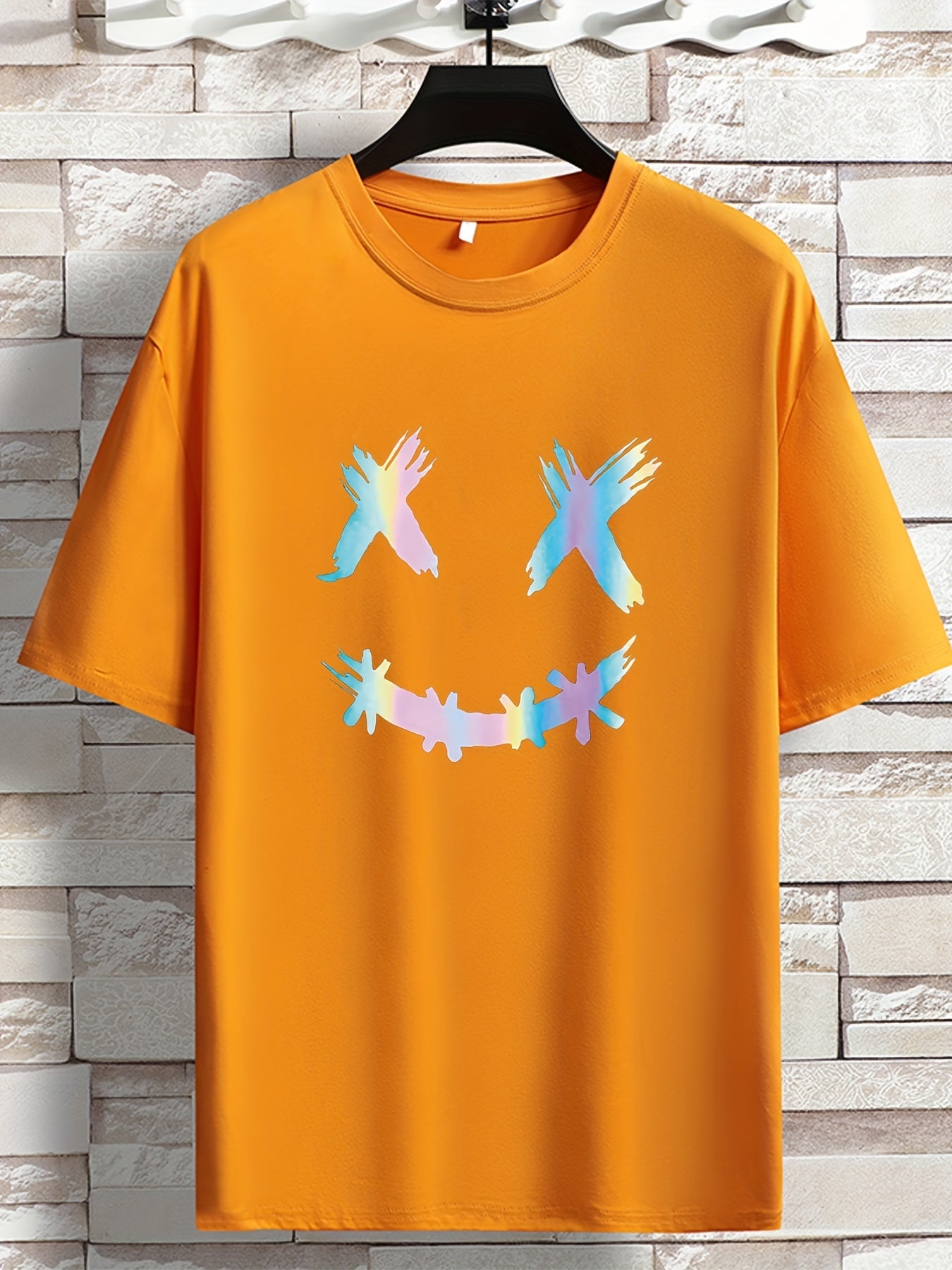 Oversized Pastel Bird Print T-Shirt – Black Casual Tee for Youth & Men (Plus Size)