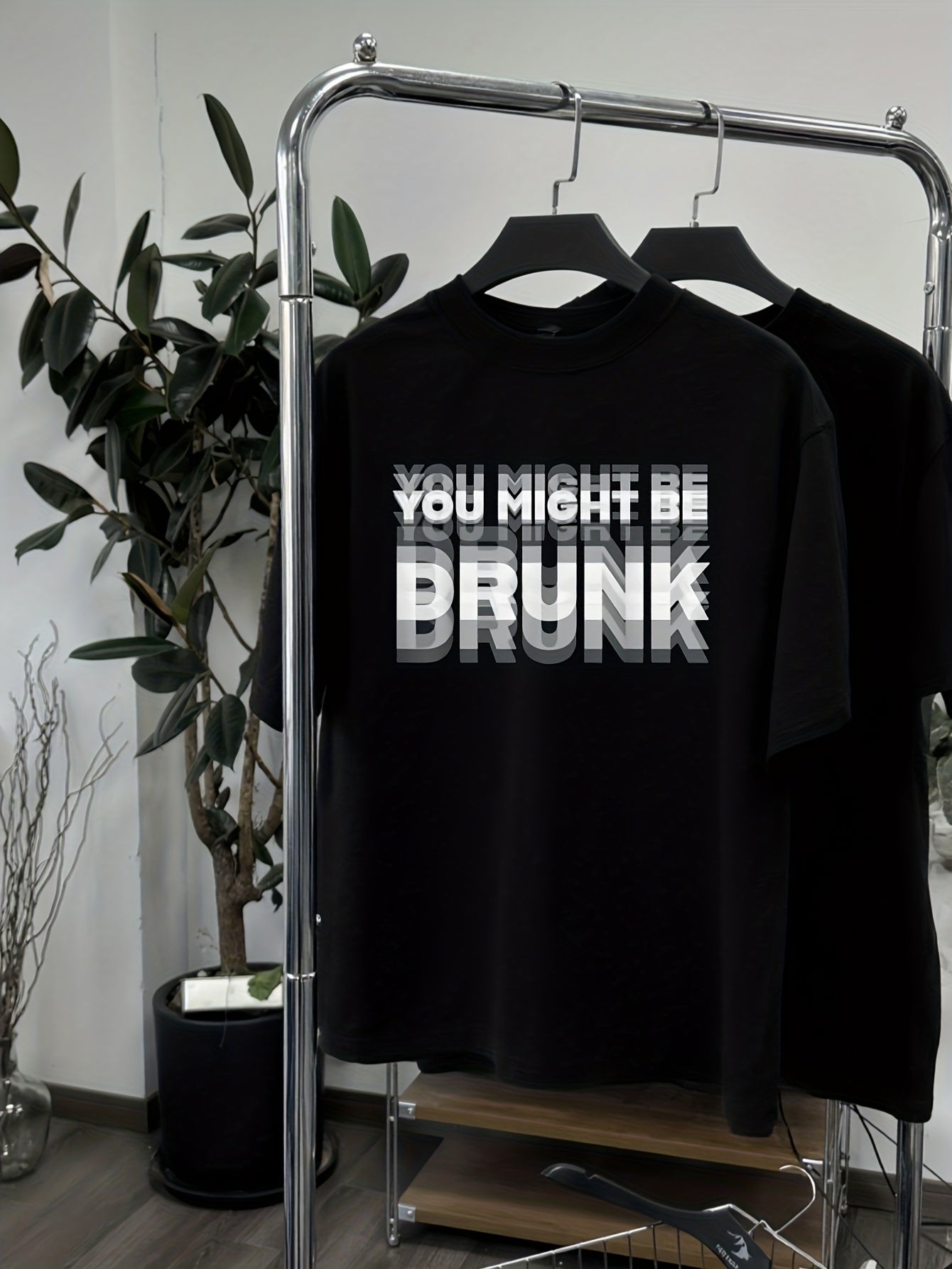 Men’s “You Might Be Drunk” T-Shirt – Cotton Crew Neck Graphic Tee for Summer
