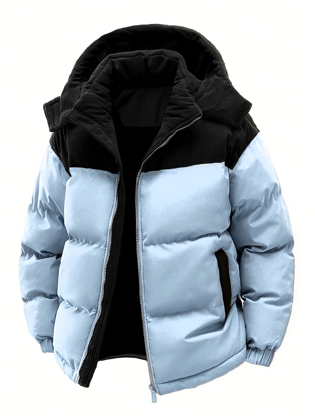 Men’s"best-seller" 2025 Color-Block Winter Warm Hooded Jacket – Thick & Cozy