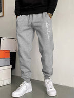 Men’s "BESTSELLER" Black Athletic Joggers – Stretch Running Pants with Drawstring