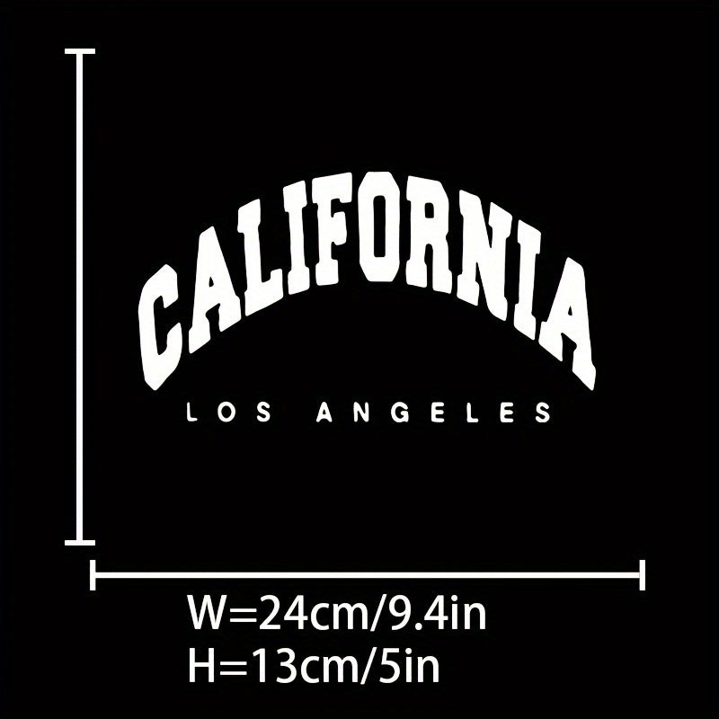 California Los Angeles Iron-On Transfer Decal – White Washable DIY Patch