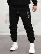 Men’s "BESTSELLER" Black Athletic Joggers – Stretch Running Pants with Drawstring