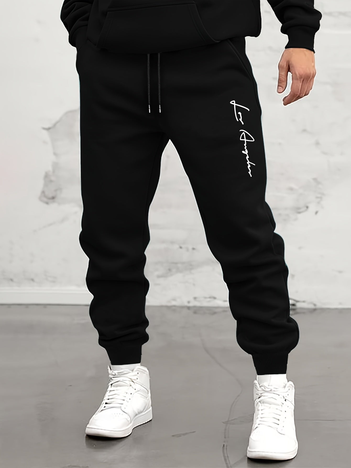 Men’s "BESTSELLER" Black Athletic Joggers – Stretch Running Pants with Drawstring