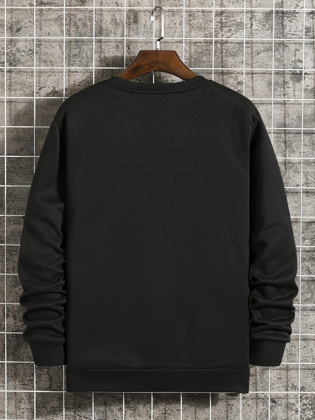 Men’s Classic Crew Neck Sweatshirt – Solid Color, Casual Fall/Winter Pullover