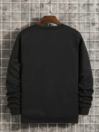 Men’s Classic Crew Neck Sweatshirt – Solid Color, Casual Fall/Winter Pullover