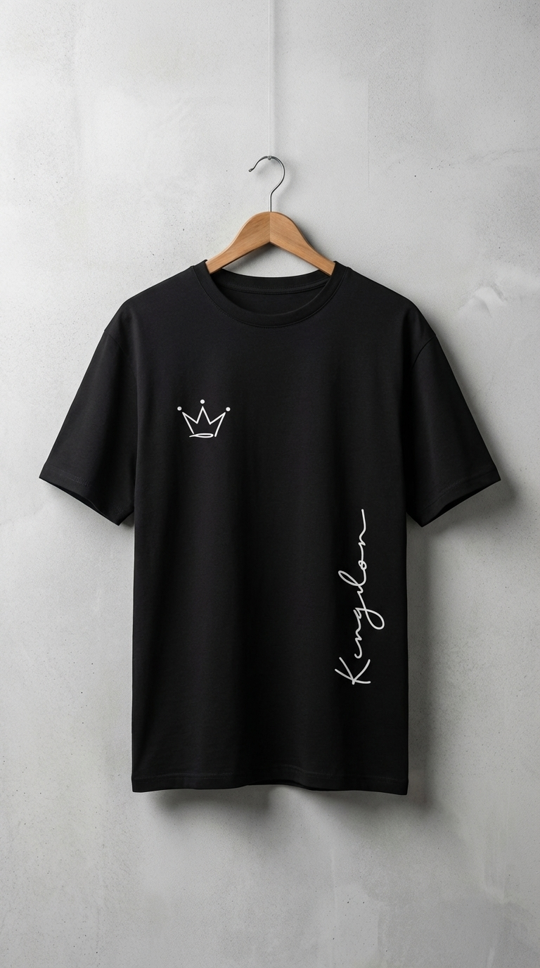 Men’s “KING” Letter T-Shirt – Loose Fit Summer Tee