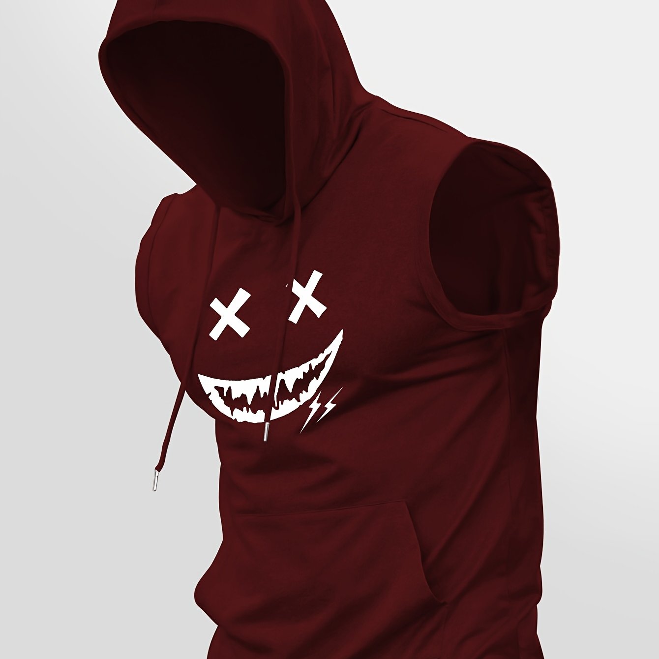 Printed Hooded Lightweight Vest – Urban Sleeveless Streetwear