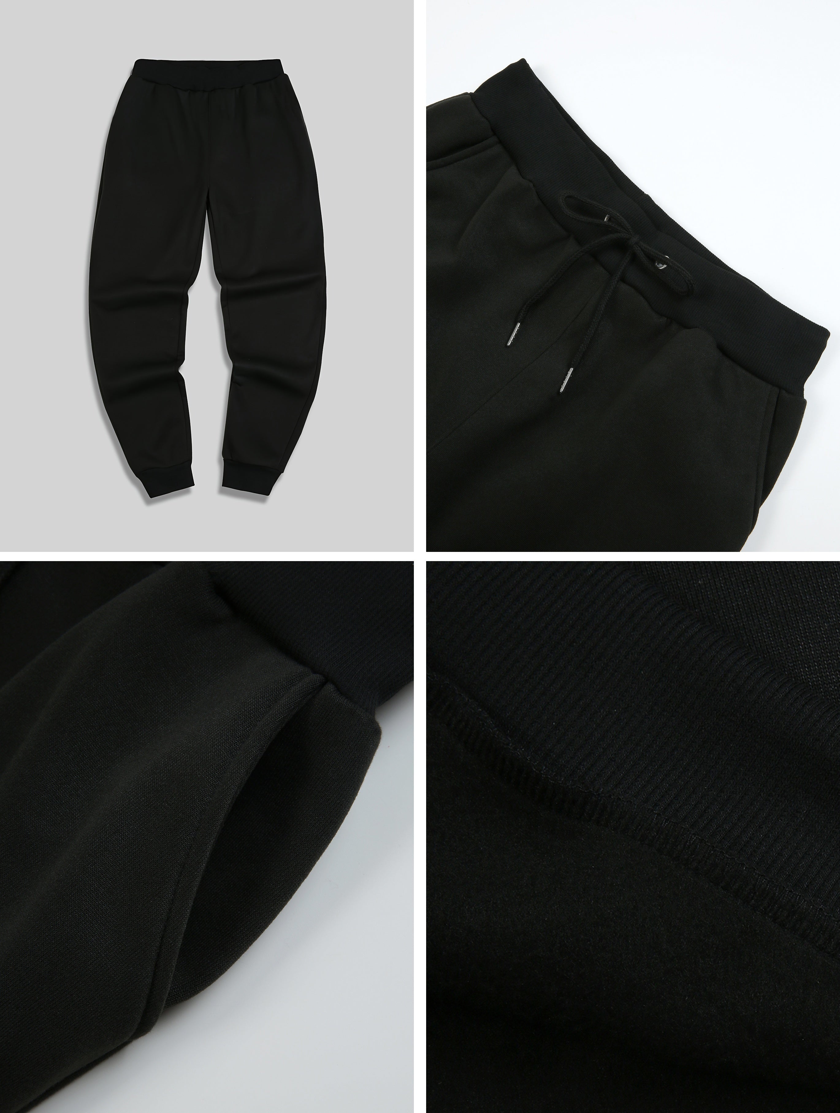 Men’s "BESTSELLER" Black Athletic Joggers – Stretch Running Pants with Drawstring
