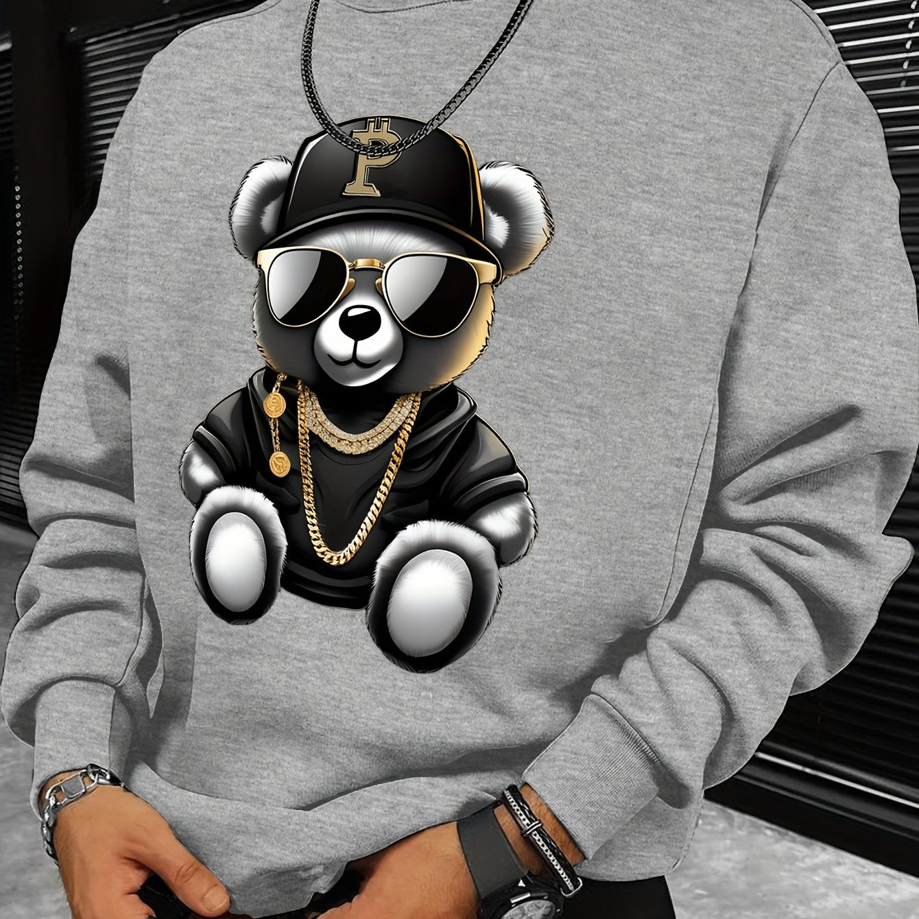 Men’s Thermal Long Sleeve Sweatshirt – Winter Warm Casual Crewneck