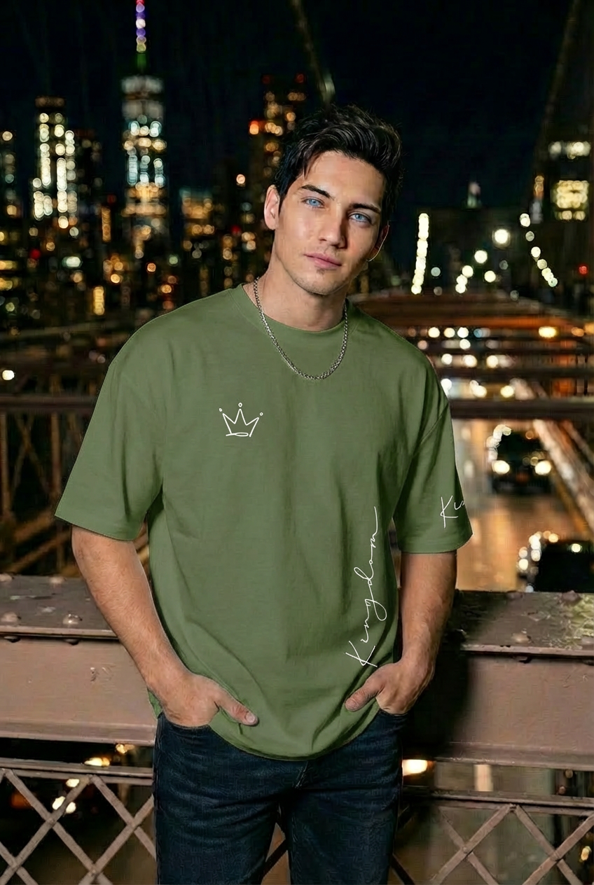 Men’s “KING” Letter T-Shirt – Loose Fit Summer Tee