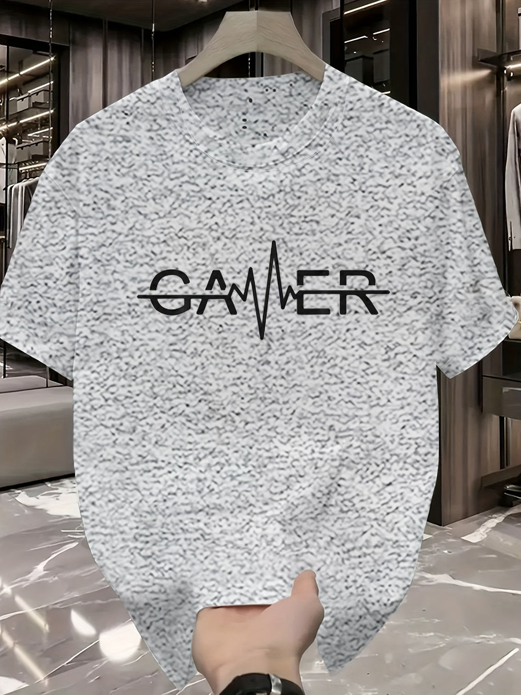 Men’s GAMER Print T-Shirt – Casual Summer Crew Neck Graphic Tee