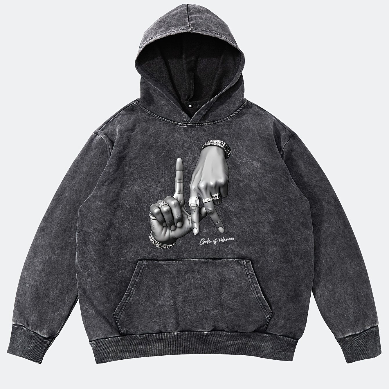 Men’s Vintage Washed Hoodie – “I’m a Curvy” Graphic