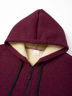 Unisex Slim Fit Winter Zip Jacket – Thick Warm Hooded Coat with Pockets