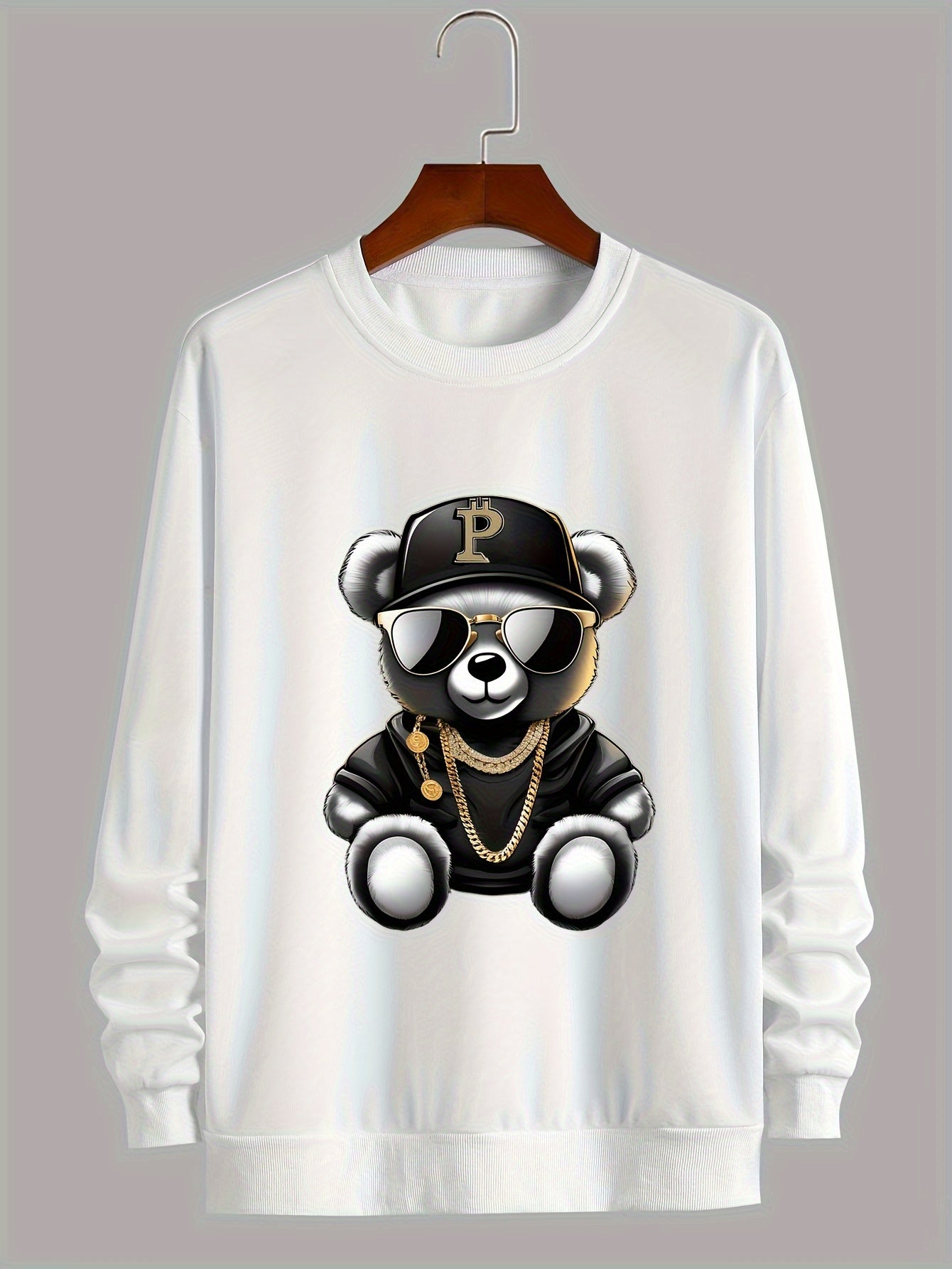 Men’s Thermal Long Sleeve Sweatshirt – Winter Warm Casual Crewneck