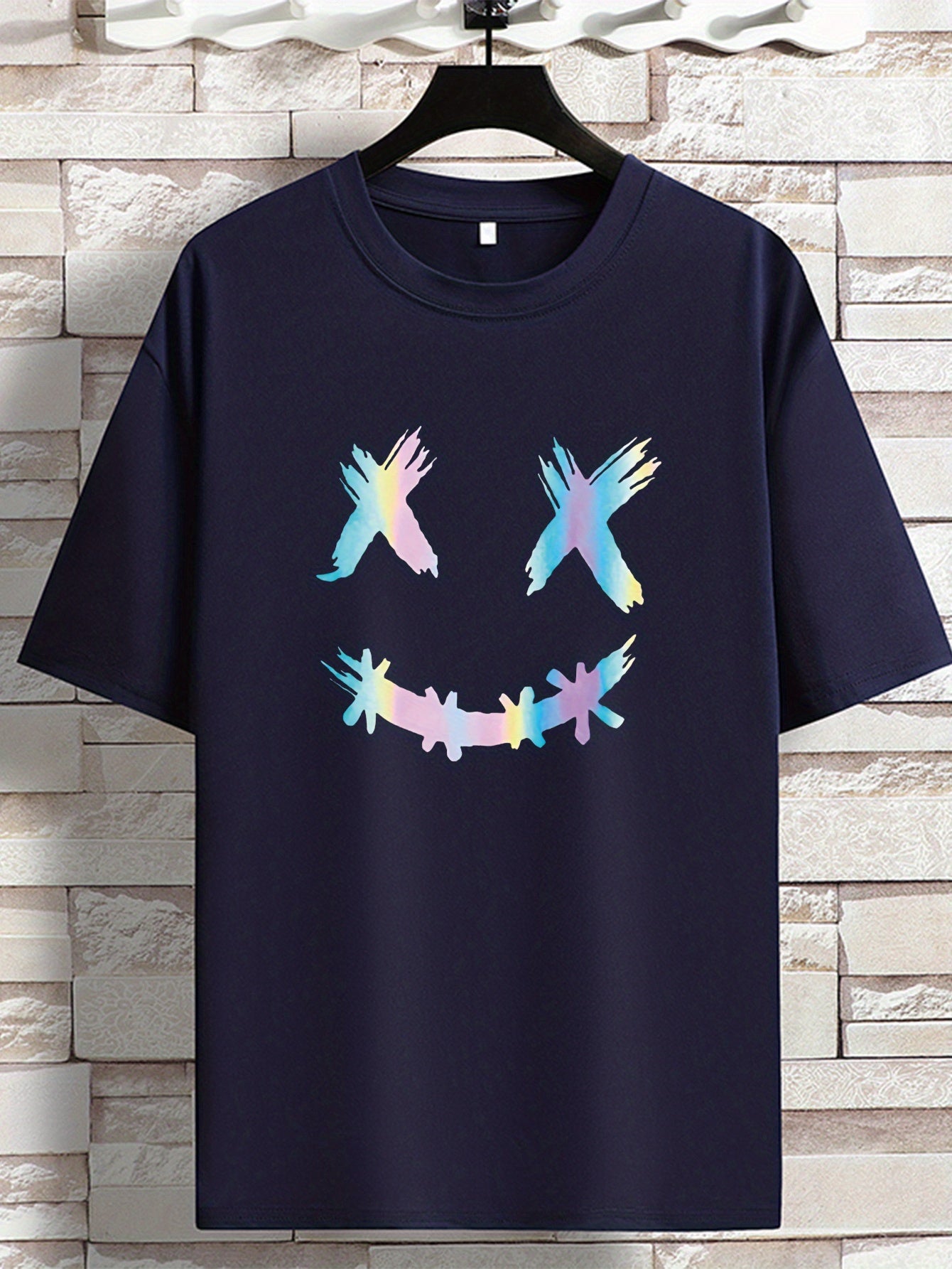 Oversized Pastel Bird Print T-Shirt – Black Casual Tee for Youth & Men (Plus Size)