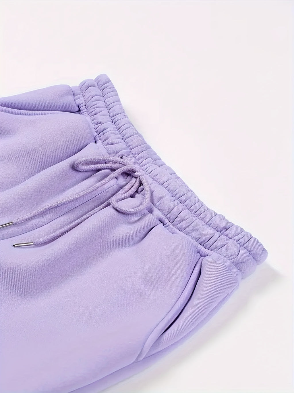 Women’s Cross-Print Joggers – Light Gray Polyester Straight-Leg Pants (Spring/Fall)