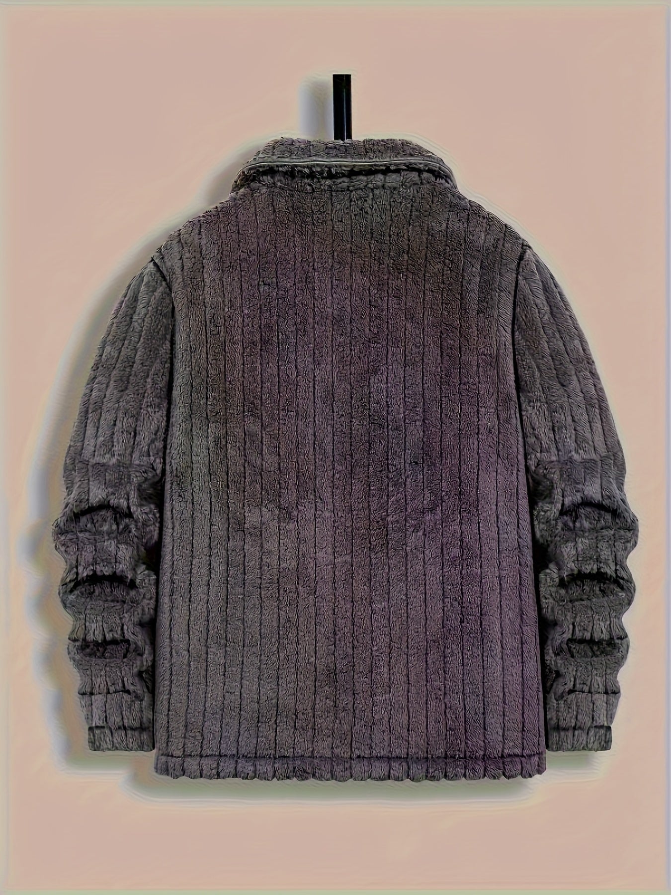 Men’s Cozy Lapel Fleece Jacket – Soft Winter Warmth