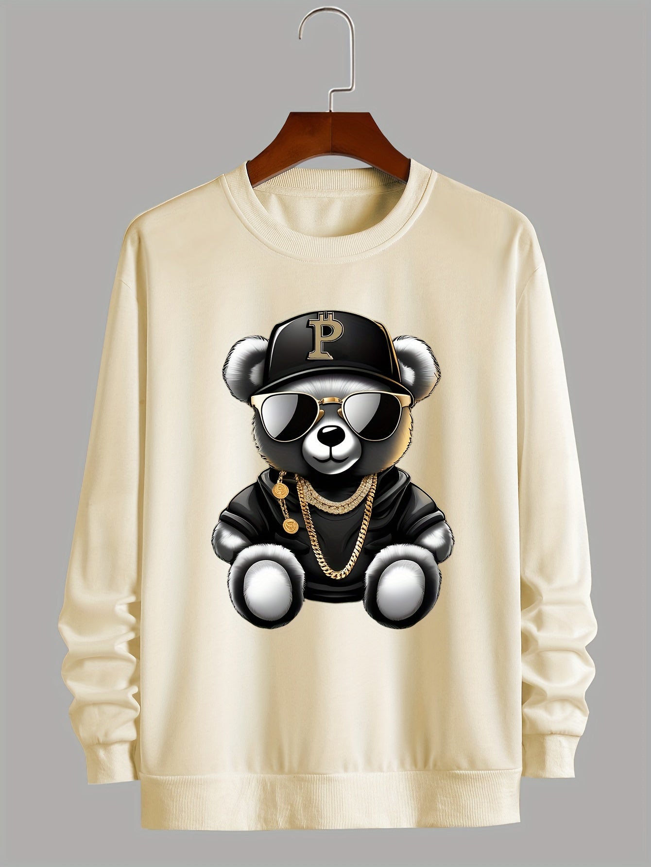 Men’s Thermal Long Sleeve Sweatshirt – Winter Warm Casual Crewneck