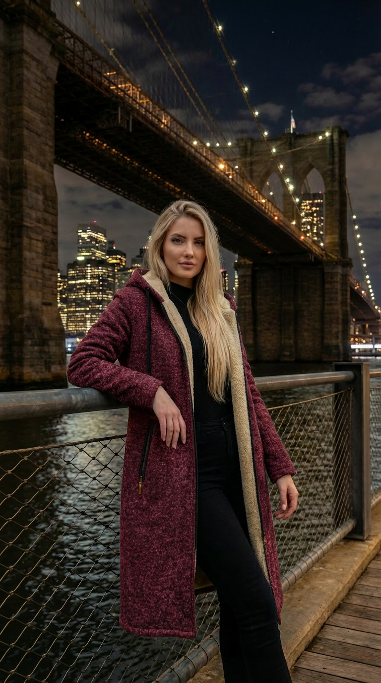 Unisex Slim Fit Winter Zip Jacket – Thick Warm Hooded Coat with Pockets