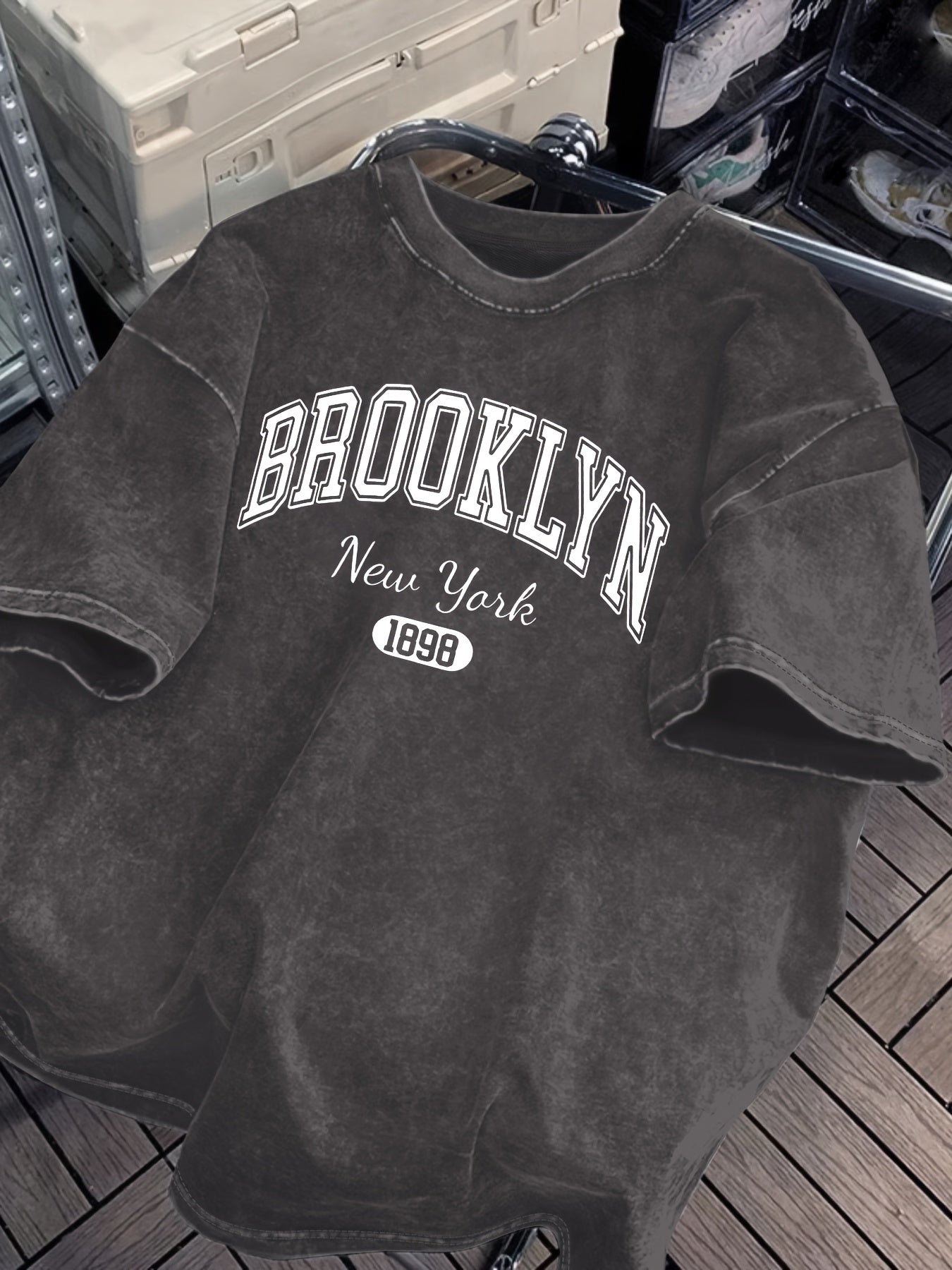 Women’s Brooklyn New York 1898 T-Shirt – Maroon Short Sleeve Summer Tee