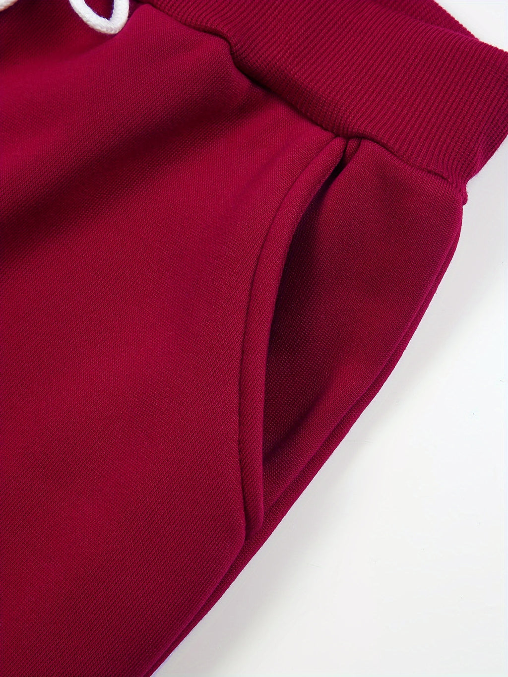 Men’s Maroon Geometric Print Jogger Pants – Machine Washable Winter Outdoor Wear