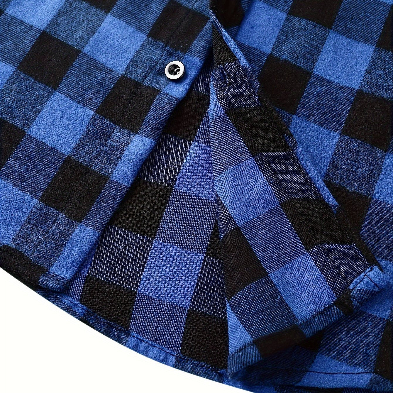 Men’s Plaid Hooded Jacket – Button-Front Checkered Fall/Winter Shirt Coat