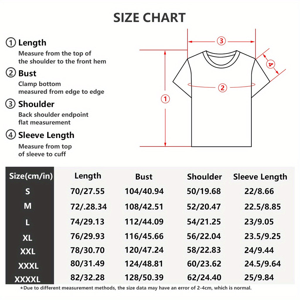 Men’s Black Heavyweight T-Shirt with White Cross Print – All-Season Cotton