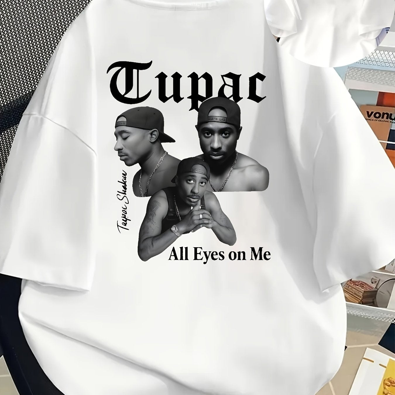 Women’s Tupac Shakur Oversized Graphic T-Shirt – Vintage “All Eyez On Me” Streetwear Tee