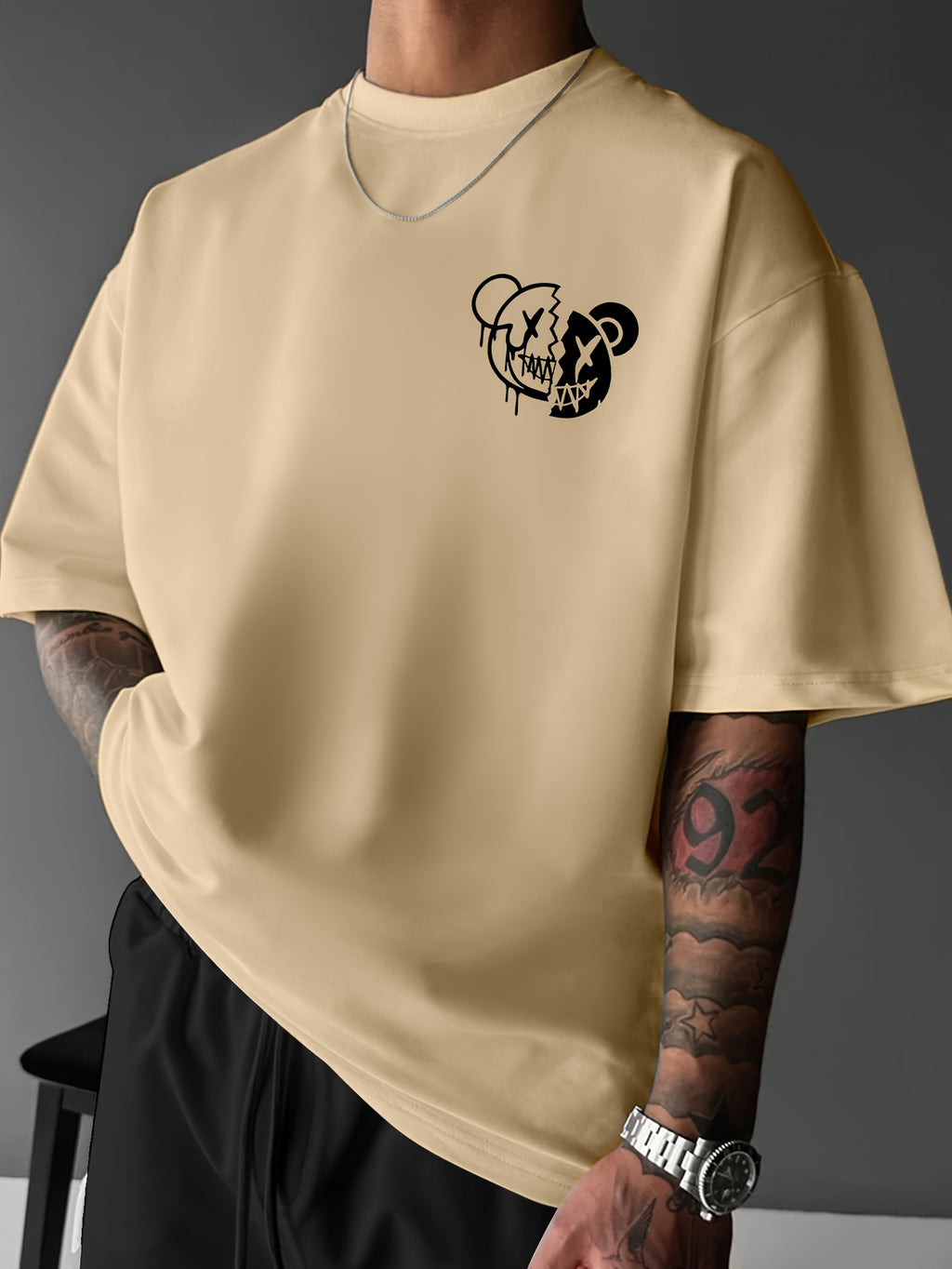 Men’s “Smile & Shine” Skull Graphic T-Shirt – Urban Streetwear Tee