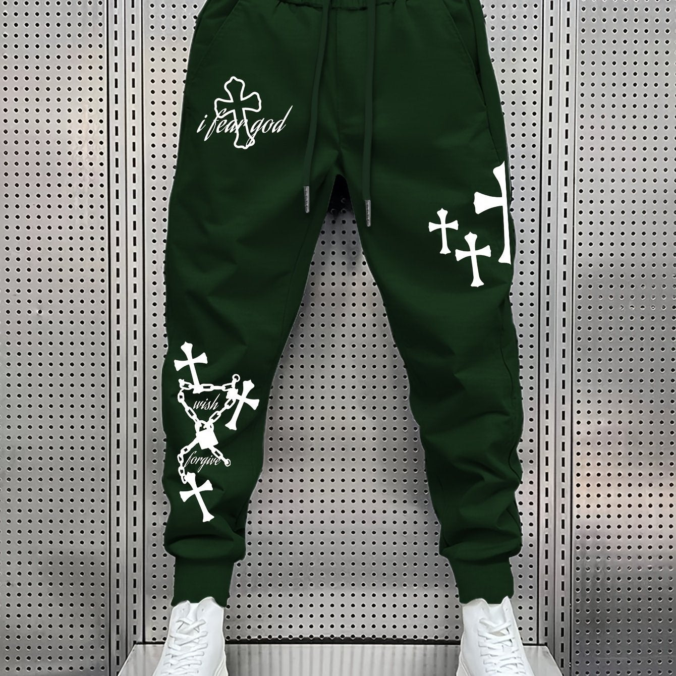 Men’s Trendy Printed Casual Trousers – Regular Fit Everyday Pants