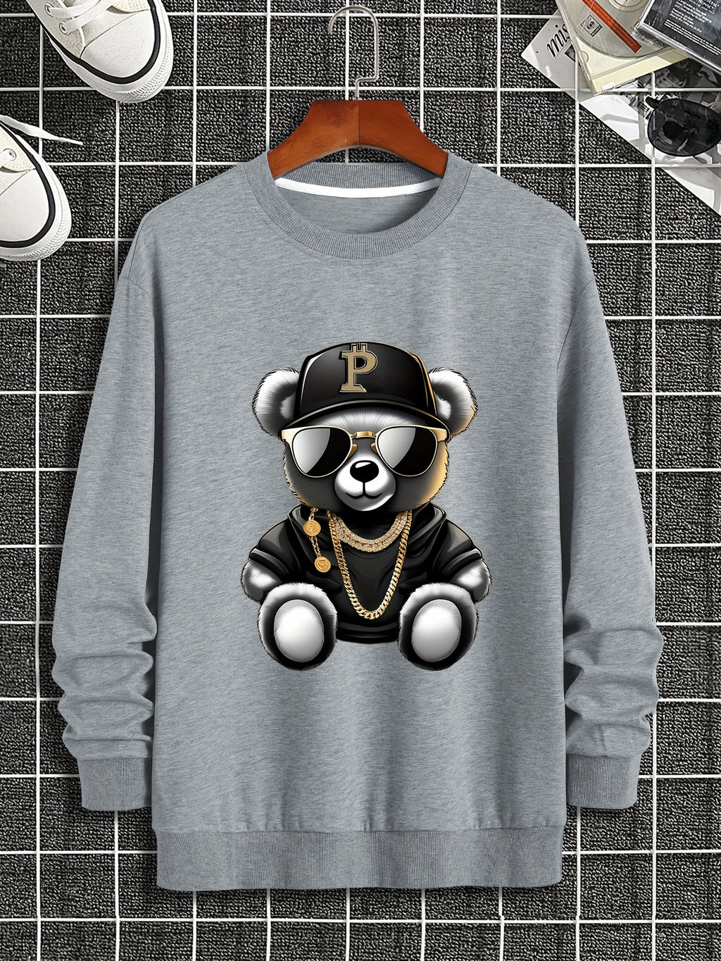 Men’s Thermal Long Sleeve Sweatshirt – Winter Warm Casual Crewneck