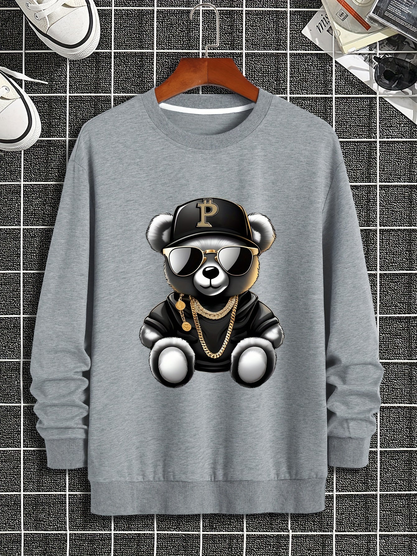 Men’s Thermal Long Sleeve Sweatshirt – Winter Warm Casual Crewneck