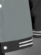 Funny Face Graphic Hoodie Jacket – Loose Fit Contrast Zip-Up Winter Outerwear