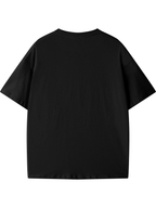 Men’s Oversized Flag Tee – Black Star & Stripe Print, 100% Cotton